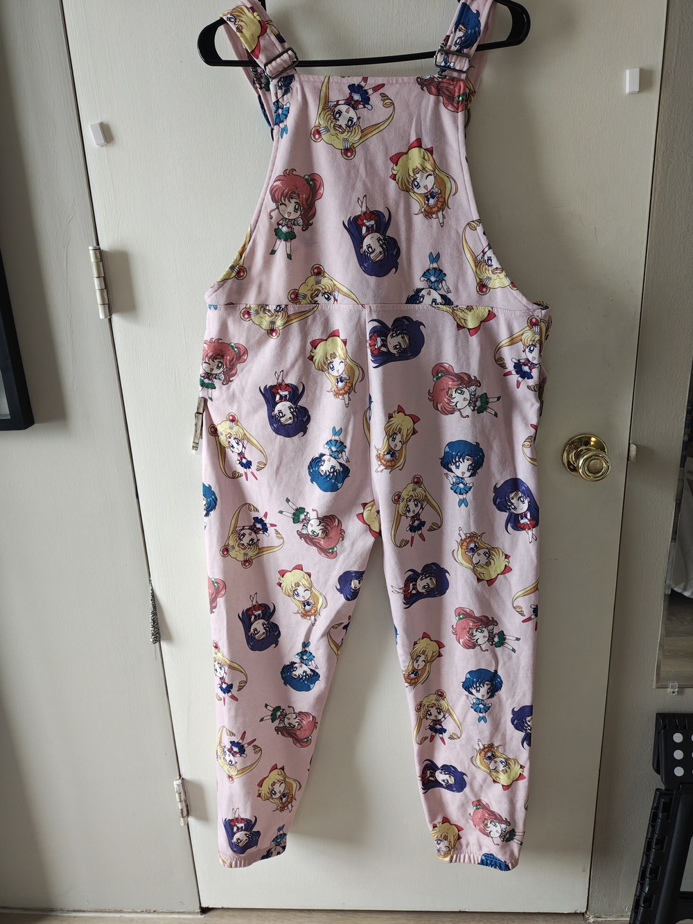 Pink Sailor Moon Print Overalls Jumpsuit